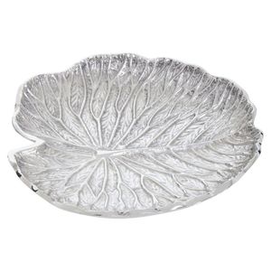Plateau décoratif en métal en forme de pomme dorée avec couvercle, motif végétal, design glamour - Product Image 5
