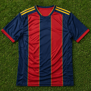 ผู้ผลิตเสื้อฟุตบอลแบบ OEM ตามสั่ง ไซส์ใหญ่ แห้งเร็ว ระบายอากาศได้ดี ผ้าโพลีเอสเตอร์ 100% พิมพ์ลายชื่อผู้เล่นด้านหน้า - Product Image 4