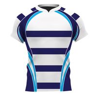 Maillot de rugby pour homme avec logo d'équipe personnalisé, ensemble complet, impression numérique, 100% polyester, vêtements de sport unis, usage scolaire et professionnel