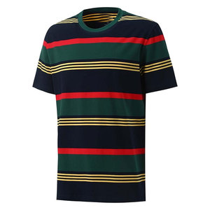 Camiseta de Hombre a Rayas Clásica, Cuello Redondo, Corte Holgado, Algodón Casual, Ligera, Manga Corta, Verano, Cómoda - Product Image 1