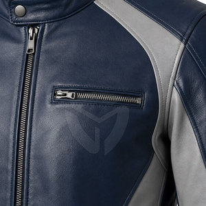 Trendy Streetwear <b>Leather</b> <b>Jacket</b> Biker Look Zipper Slim Fit <b>Winter</b> <b>Jacket</b> For Daily Wear And Wholesale Market - Product Image 6