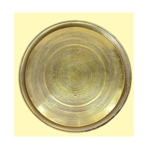 Platos Base Redondos Anchos de Latón Texturizado para Cena, Decoración Elegante para Mesa de Fiesta, Recepción o Banquete - Product Image 4