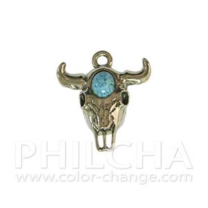 Collier classique en alliage tendance avec pendentifs et breloques en turquoise synthétique, cadeau unisexe - Product Image 3