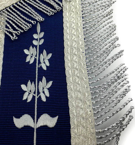 Past Master Blue Lodge <b>Apron</b> <b>White</b> Royal Blue with Silver Embroidery Wholesale Masonic <b>Aprons</b> produced for lodges, distributors - Product Image 5