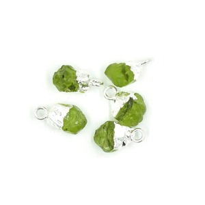 Handmade Raw Peridot Pendant Tiny 8-10mm Natural Gemstone Birthstone Jewelry Peridot Raw Jewellery - Product Image 2