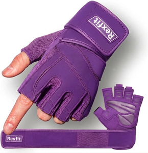 Gants d'entraînement confortables pour la musculation, la remise en forme et les sports de gym, gants de fitness professionnels Rexfit à demi-doigts - Product Image 2