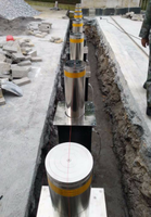 Bollard Prix d'usine 304 Acier inoxydable Colonne épaissie Bollard Colonne anti-collision Pile de route fixe
