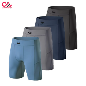 Pantalones Cortos de Compresión Deportivos Personalizados para Hombre, Pantalones Cortos Ajustados para Gimnasio y Fisicoculturismo con Bolsillos para Venta en Línea - Product Image 3