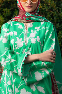 STAR IMPEX Green <b>Linen</b> Salwar Kameez Women Traditional Ankle-Length Casual Wear 3-Piece Set Wrinkle-Free Quick-Dry Regular-Fit - Product Image 4