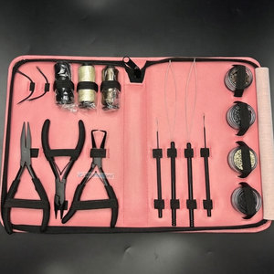 Hair <b>Extension</b> Tools Kit for Chinese Hair Micro Link Removal Plier Set Professional Use Black Matte 3mm Nano <b>Beads</b> Threads - Product Image 2