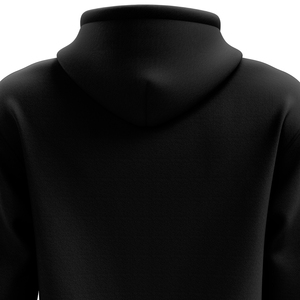 Sweat-shirt à capuche noir pour homme, couleur unie, logo imprimé sur le devant, style décontracté, coupe classique, tricoté, écologique, respirant, 100% coton - Product Image 3