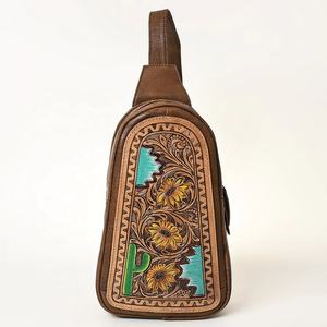 Bolso bandolera de estilo occidental de cuero de calidad superior con cremallera y girasol, bolso de mensajero de moda de vaquera al mejor precio - Product Image 4