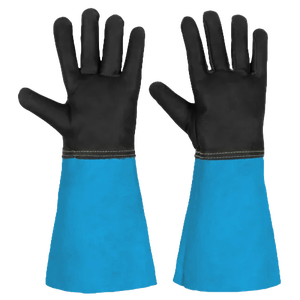 Guantes de Seguridad de Cuero Vacuno de Primera Calidad, Certificados CE, Antideslizantes, Antiestáticos, de 11 oz, con Protección Térmica para Soldadura TIG/MIG - Product Image 6