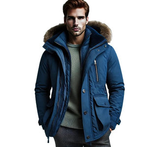 Parka pour homme grande taille, haute qualité, nouvelle mode, imperméable, réversible, parka d'hiver personnalisée pour homme grande taille - Product Image 6
