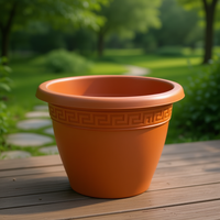 MACETA 40CM Clásica Circular de Plástico para Flores Sin Recubrimiento con Orificio de Drenaje Origen España Uso en Jardín