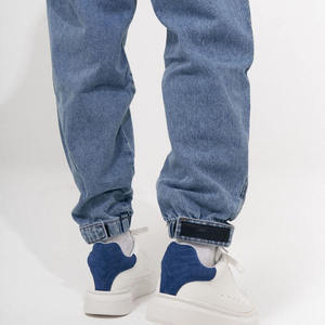 Jean Jogger Homme Personnalisé Taille Élastique Cordon de Serrage Délavé Coupe Décontractée Jambe Droite Denim Décontracté Tendance Toutes Saisons 2026 - Product Image 4