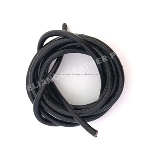 Cordón de Cuero Genuino Premium de 3mm, Negro Brillante, para Pulseras, Macramé, Llaveros, Proyectos Hechos a Mano, Componentes para Joyería - Product Image 6