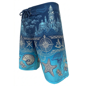Custom Celestial Sun Moon Star Print <b>Men</b>’s Swim <b>Trunks</b> Beach Shorts in multi colors - Product Image 1