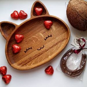 Wooden <b>Tray</b> for Hotel Front Desk Organizer for Welcome Drink Cup Towel and Guest Cards at 99 <b>Gold</b> Data - Product Image 1