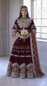 2026 Wholesale Prices Custom Designs Afghan Kuchi <b>Dress</b> Women Maxi Velvet Embroidery Afghani Wedding Party Casual <b>Dresses</b> Adults - Product Image 5