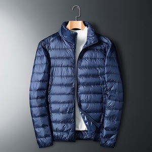 Men's <b>Thick</b> Cotton Puffer Jacket with Stand Collar Waterproof Packable <b>Winter</b> <b>Coat</b> 100% Nylon Hooded OEM Service Available - Product Image 4