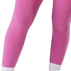 Leggings de sport roses pour femme, taille haute, sans couture, extensibles, pour fitness, yoga, entraînement, course à pied, anti-transpiration, compression, tenue de sport - Product Image 6