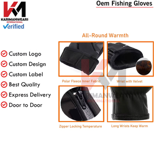 Guantes de Pesca de Fabricante OEM con Agarre Duradero en la Palma, Equipo de Pesca para Exteriores para Importadores, Distribuidores y Marca Privada - Product Image 5