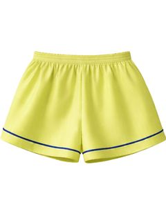 ชุดนอนผ้าซาตินสีเขียวมะนาวและสีน้ำเงินรอยัลสำหรับผู้หญิง ชุดนอนผ้าไหมสายเดี่ยวและกางเกงขาสั้น ชุดนอนนุ่มหรูหราสำหรับฤดูร้อน - Product Image 5