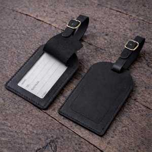 ป้ายแท็กกระเป๋าเดินทางหนังแท้แบบกำหนดเอง ป้ายชื่อเดินทาง ป้ายปิดบังข้อมูลส่วนตัว ป้ายติดกระเป๋าเดินทาง ของขวัญส่วนบุคคล LMP-0185 - Product Image 4