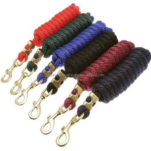 Accessoires équestres tendance : Corde de trelage pour cheval en nylon tressé multicolore avec mousqueton en nickel ou laiton - Product Image 2