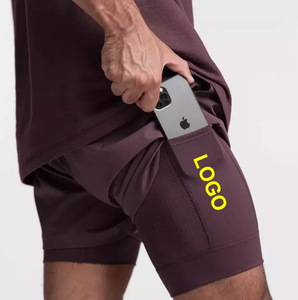 Men's White Quick Dry Sport Shorts <b>Mid</b> Waist Drawstring Pockets Bermuda Style Knitted Polyester - Product Image 2