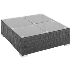 Ensemble de 6 canapés de patio crème, blanc et noir pour jardin - Product Image 6