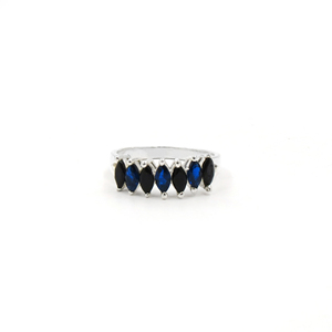 Anillo de ónix negro Iolite con corte marquesa, chapado en plata, hecho a mano, sin níquel, con engaste de latón, para uso diario. - Product Image 4