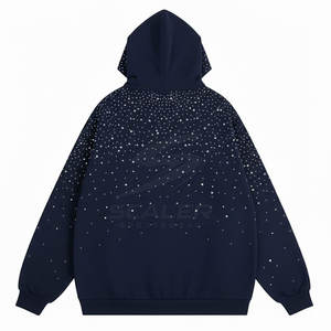 Sudadera con Capucha de Algodón con Pedrería, Diseño de Bolsillo Elegante, Ecológica y Transpirable, Ropa Casual de Invierno - Product Image 2