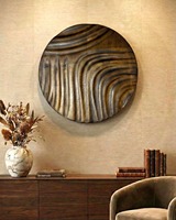 Dekorasi Dinding Kayu Art Deco Buatan Tangan Modern, Elegan dan Mewah untuk Rumah, Hadiah Diwali