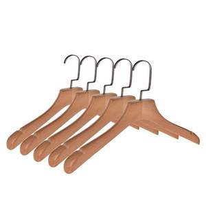 Cintre en bois élégant pour l'organisation de garde-robe haut de gamme, le rangement de vêtements, les présentoirs de boutique et l'usage domestique - Product Image 2