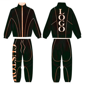Trending Design Men Unisex Windbreaker Tracksuits 100% Polyester Nylon Waterproof Casual Wear 2 Pic <b>Jacket</b> & Trouser Sets - Product Image 2