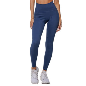 Nuevos productos Leggings de cintura alta con bolsillos de algodón para mujer, leggings de yoga para levantar glúteos, con logo personalizado. - Product Image 3