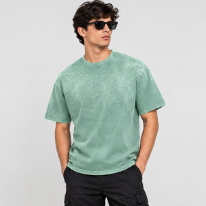 Camiseta Extra Grande Personalizada para Hombre, 100% Algodón, Estilo Vintage Lavado, Streetwear con Letras Gráficas, Hombros Caídos, Corte Holgado - Product Image 6