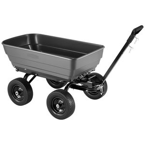 Carrello da Giardino Ribaltabile da 1200 Libbre con Capacità di 6 Metri Cubi Carrello e Trolley 2-in-1 Convertibile con Manico Girevole a 90 Gradi, Capacità 900 Libbre, in Polietilene - Product Image 1