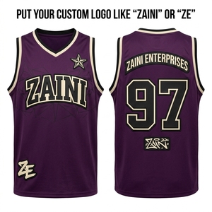 Maillot de basket-ball unisexe en polyester respirant imprimé de qualité supérieure 220 GSM, blanc, noir, or, logo personnalisé par sublimation, équipe - Product Image 1