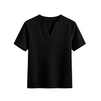 Harga Terjangkau Permintaan Tinggi MOQ Rendah Kaos Wanita Musim Panas Kasual V-Neck Lengan Pendek Bahan Polyester Anti-Pilling Bernapas Baru