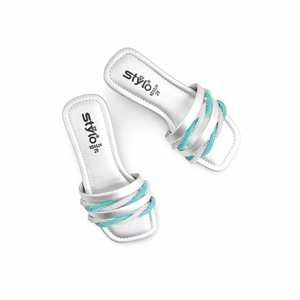 Zapatilla elegante plateada para niñas KD5539 - Product Image 1