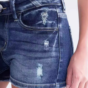 Nuevos Shorts Vaqueros de Mezclilla para Mujer, Cintura Alta, Ajustados, Estilo Vintage, Elásticos, Desgastados, para Verano - Product Image 3