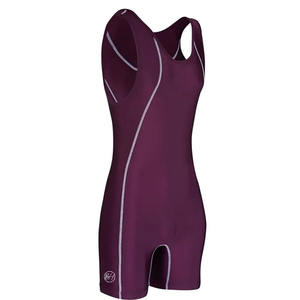 Nouveaux justaucorps de lutte unisexes personnalisés avec logo frontal, extensibles, légers, respirants, séchage rapide, 100 % polyester, international - Product Image 1