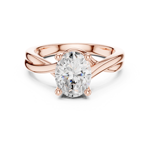 แหวนแต่งงานคลาสสิก Aries Jewel ทองคำขาว 14K 2 กะรัต VS1 E รูปไข่ เพชร IGI Lab Grown แหวนหมั้นแบบเกลียว - Product Image 4