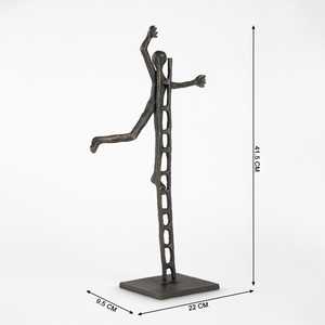 Modern Cast Aluminum Vertical Handcrafted Tabletop Sculpture Art Vase for Housewarming Home <b>Decor</b> Gift - Product Image 3