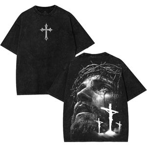Santa Barbara California Surf The Sun T-shirt noir surdimensionné pour homme à manches courtes col rond imprimé style décontracté - Product Image 2