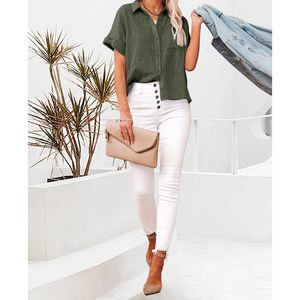 2025 Women's Summer Casual Two-Piece <b>Sets</b> Loose-Fitting XS Size <b>Linen</b> Outfits with Above Knee Shorts & Short Tops - Product Image 3