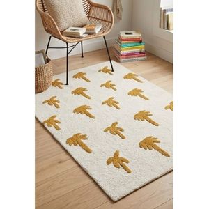 Alfombra Moderna de Lana y Algodón con Diseño de Palmera, Hecha a Mano, para Dormitorio Infantil, Sala de Estar, Alfombra Decorativa para Piso, en Oferta - Product Image 2